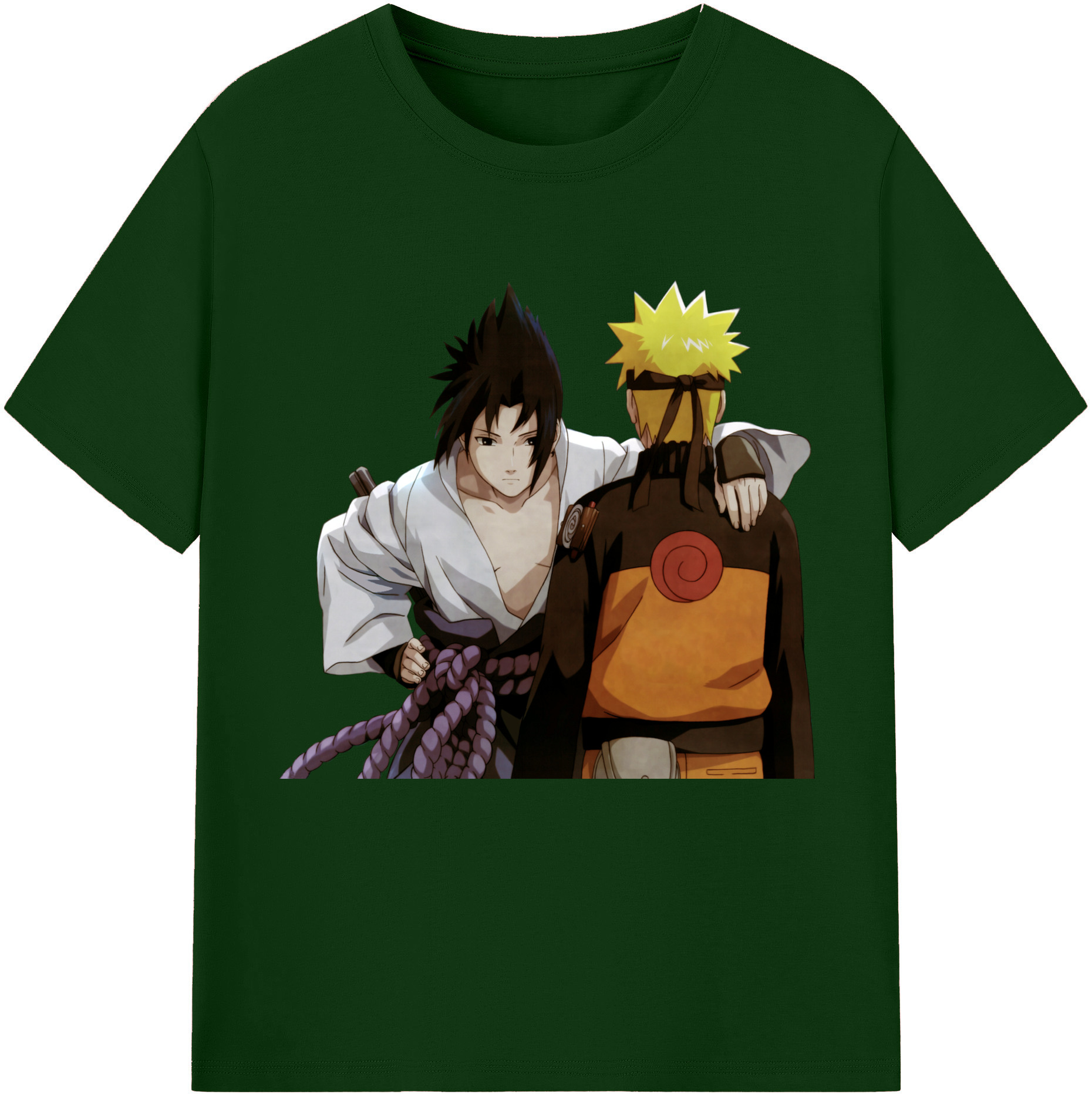 （画像用） NARUTO -ナルト- うちは サスケ Uchiha Sasuke 綿100％半袖Tシャツ（フロントプリント）